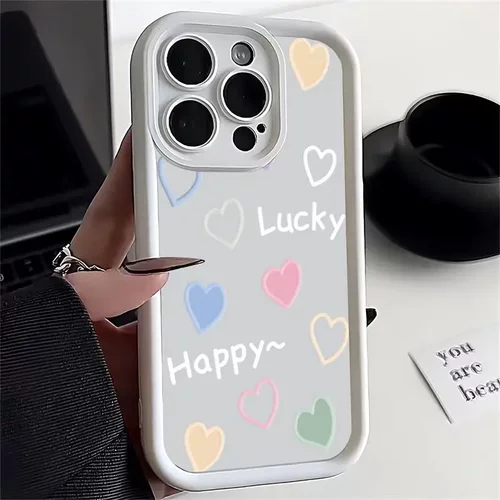 粉色爱心适用16promax苹果手机壳iphone15欧美14plus防摔13全包12
