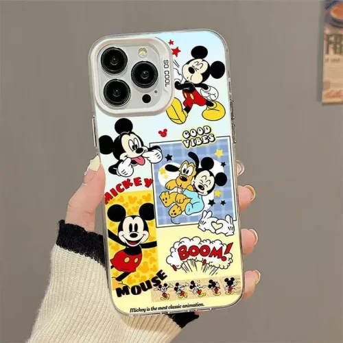 卡通米奇适用iphone16手机壳苹果15plus欧美14promax个性13趣味12