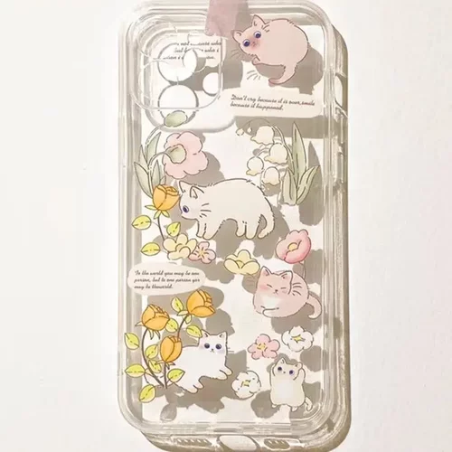 可爱猫猫适用15promax防摔16pro苹果手机壳14plus13可爱12pro