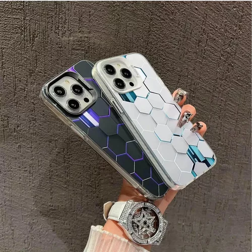 新款蜂巢适用iphone15pro酷炫16promax手机壳苹果14时尚13潮流12