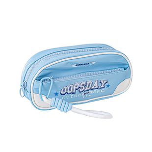 OOPSDAY漆皮笔袋可视窗大容量高颜值多功能文具袋复古女小学生半透明ins风设计感小众男女孩款初中女生铅笔袋