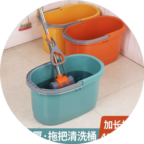 平板拖把桶单桶家用长方形洗拖桶加厚塑料拖地桶胶棉拖桶清洗手提