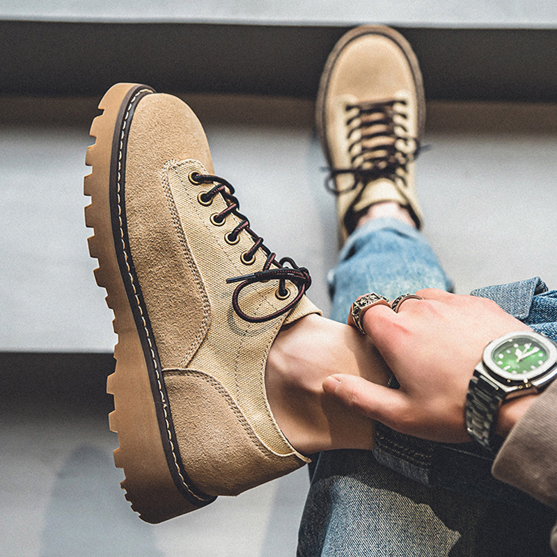 英伦风工装鞋纯色男鞋