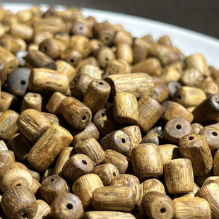 天然奇楠沉香木散珠随形桶珠隔珠饰品手链项链编绳串珠diy材料