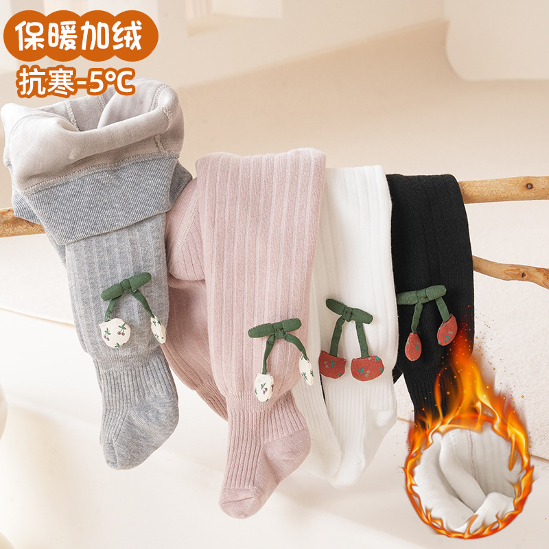 可爱连裤袜秋冬加绒加厚打底裤