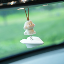 可爱小狗汽车挂件车内吊饰车上装饰品治愈纸飞机车载后视镜挂饰女