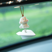 可爱小狗汽车挂件车内吊饰车上装 饰品治愈纸飞机车载后视镜挂饰女