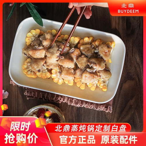 北鼎蒸炖锅陶瓷长方形蒸盘配件