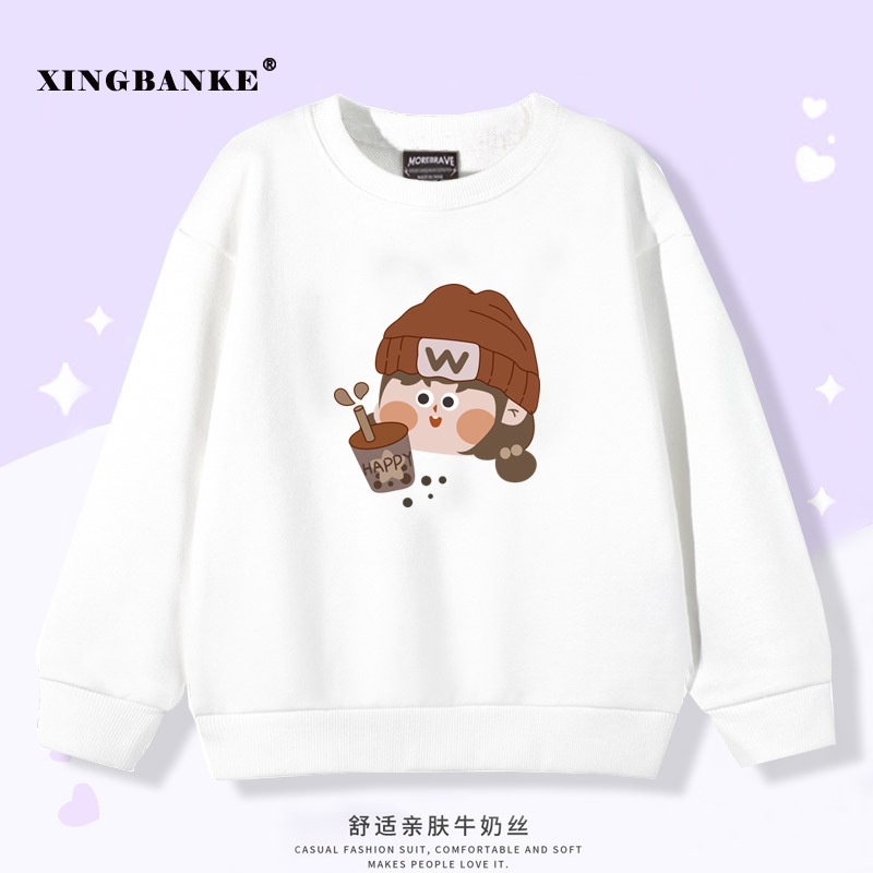 春秋冬女孩纯棉休闲外穿时尚卫衣