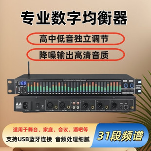 均衡器家用舞台专业31段数字频谱演出处理器双声道DSP消除噪声器