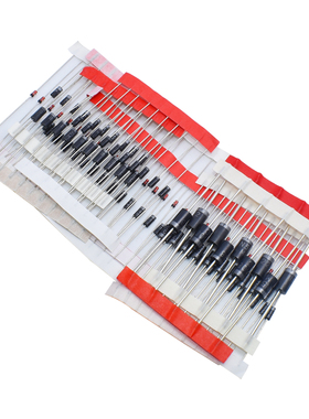 常用直插二极管包 1N4148 1N4007 FR107 5408 1N5822等8种共100只