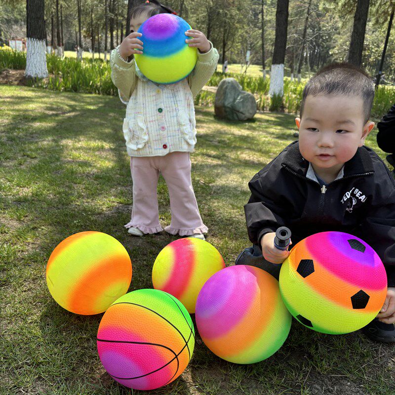 儿童加厚弹力球幼儿园足球沙滩球