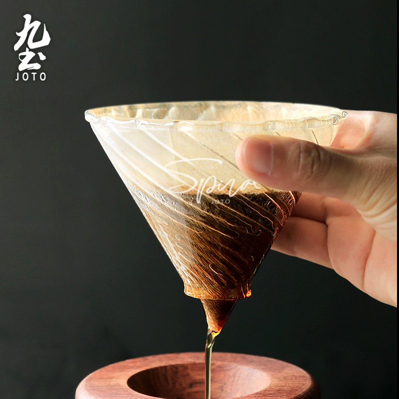 九土V60型冲杯01小号滤杯手冲玻璃滤杯套装加厚滴滤咖啡过滤咖啡