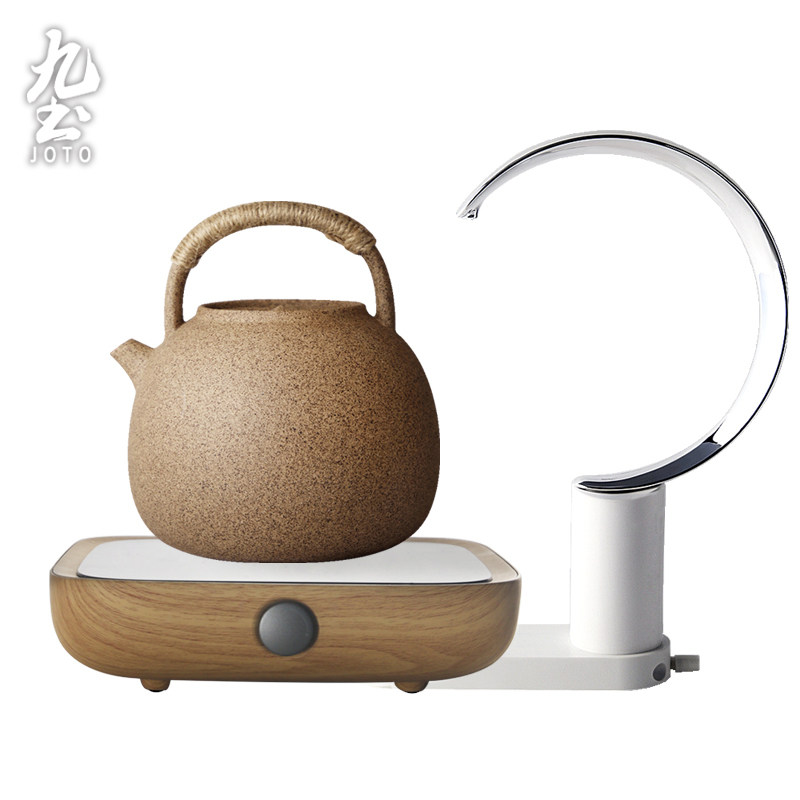 日式茶具套装新月上水电动加水器陶泥煮水茶壶三界电陶炉茶炉家用