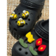 bidi小蜜蜂鞋 花 饰适配crocs可爱智必星鞋 扣洞洞鞋 配饰毛毡diy装