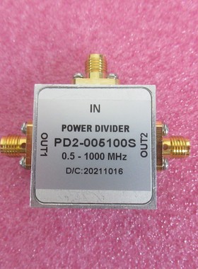 PD2-005100S 0.5-1000MHz 1W SMA母头 一分二 射频微波功率功分器