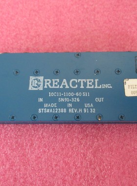 REACTEL 10C11-1100-60-S11 1.07-1.13GHz SMA 射频带通滤波器