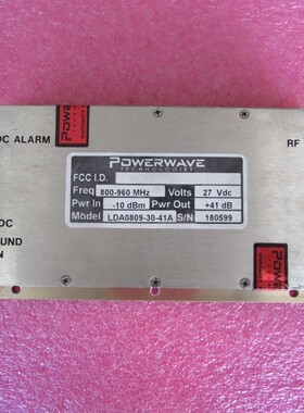 POWERWAVE 产13W 27V 0.6-1GHz 38dB SMA射频低噪声高功率放大器