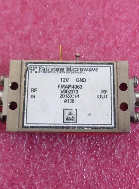 进口 FMAM4063 8-12.4GHz 27dBm 30dB 射频微波中功率放大器