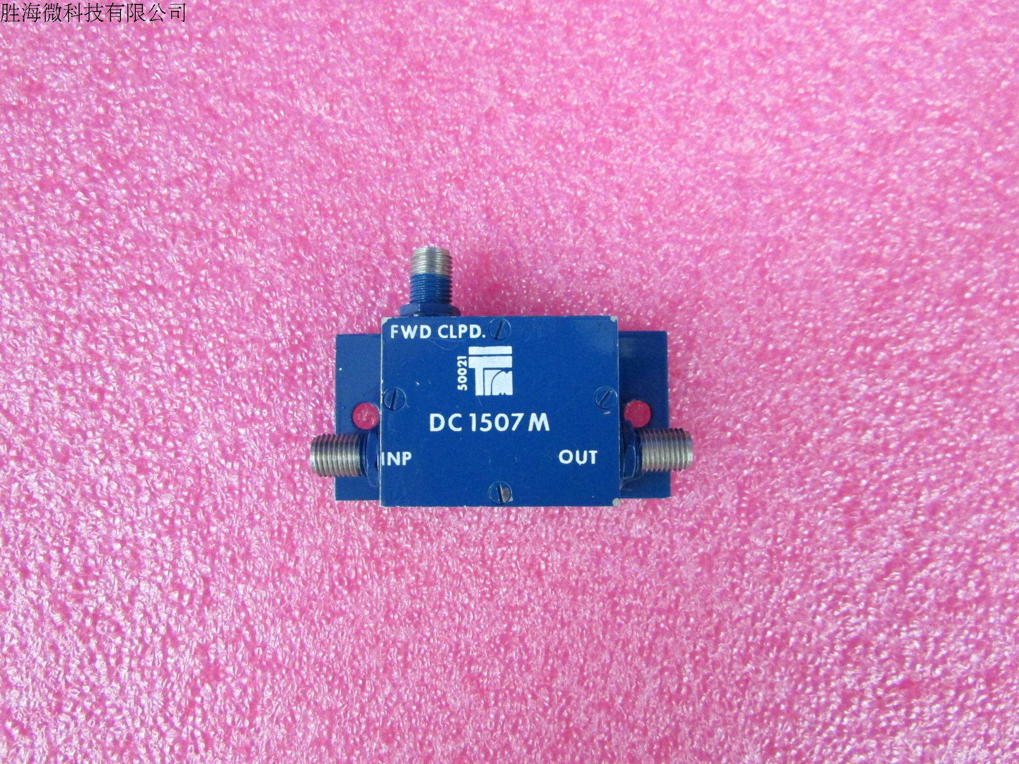 美国TRM进口 DC1507M  5-1000M 15dB SMA 射频微波同轴宽带定向耦合器   耦合器型号：DC1507M    工作频率：5MHz - 1000MHz   耦合值: 15dB   接头:SMA母