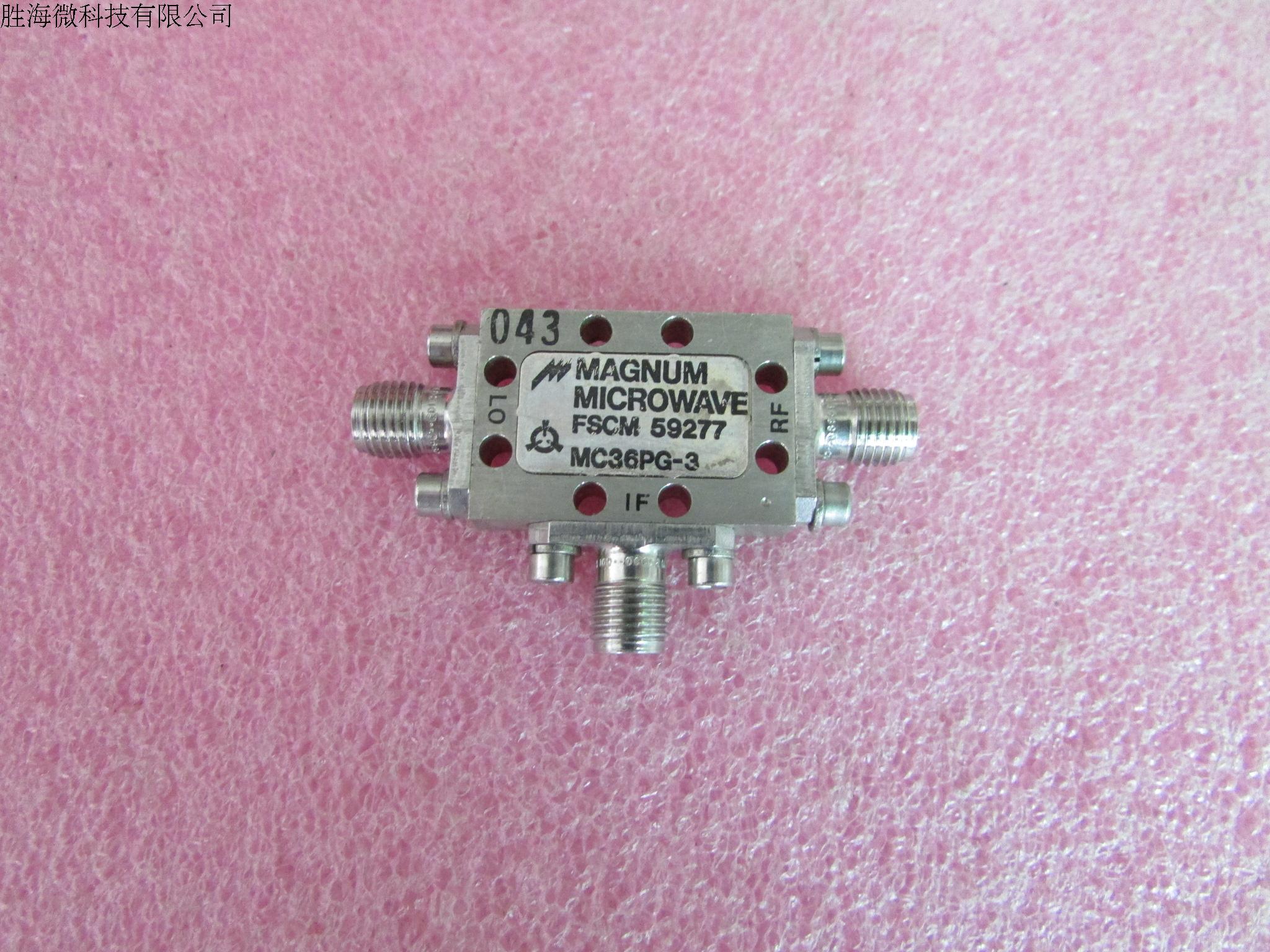 MC36PG-3 4-12GHz SMA RF 射频微波同轴高频双平衡混频器 Double Balanced Mixer Octave Band RF:4 -12.0 GHz LO:4 - 12.0 GHz IF:DC - 2000 MHz LO Power:10dBm