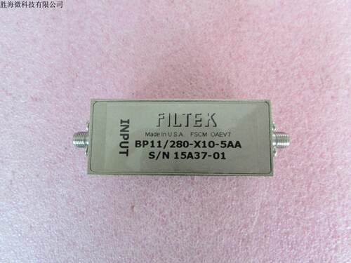 FILTEK进口 268-288MHz SMA RF 射频微波同轴带通滤波器 质量包好，包能用 可提供详细测试图 品牌：FILTEK 型号：BP11/280-X10-5AA 中心频率： 279.5MHz 带宽通过频率:   268-288MHz 接头：SMA