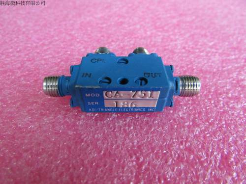 KDI进口 CA-751 4-8GHz 10dB SMA  射频微波同轴宽带定向耦合器 质量包好，包能用  可提供详细测试图 型号： CA-751 频率范围：4-8GHz   耦合度：10dB  接头: SMA 输入功率：50 W