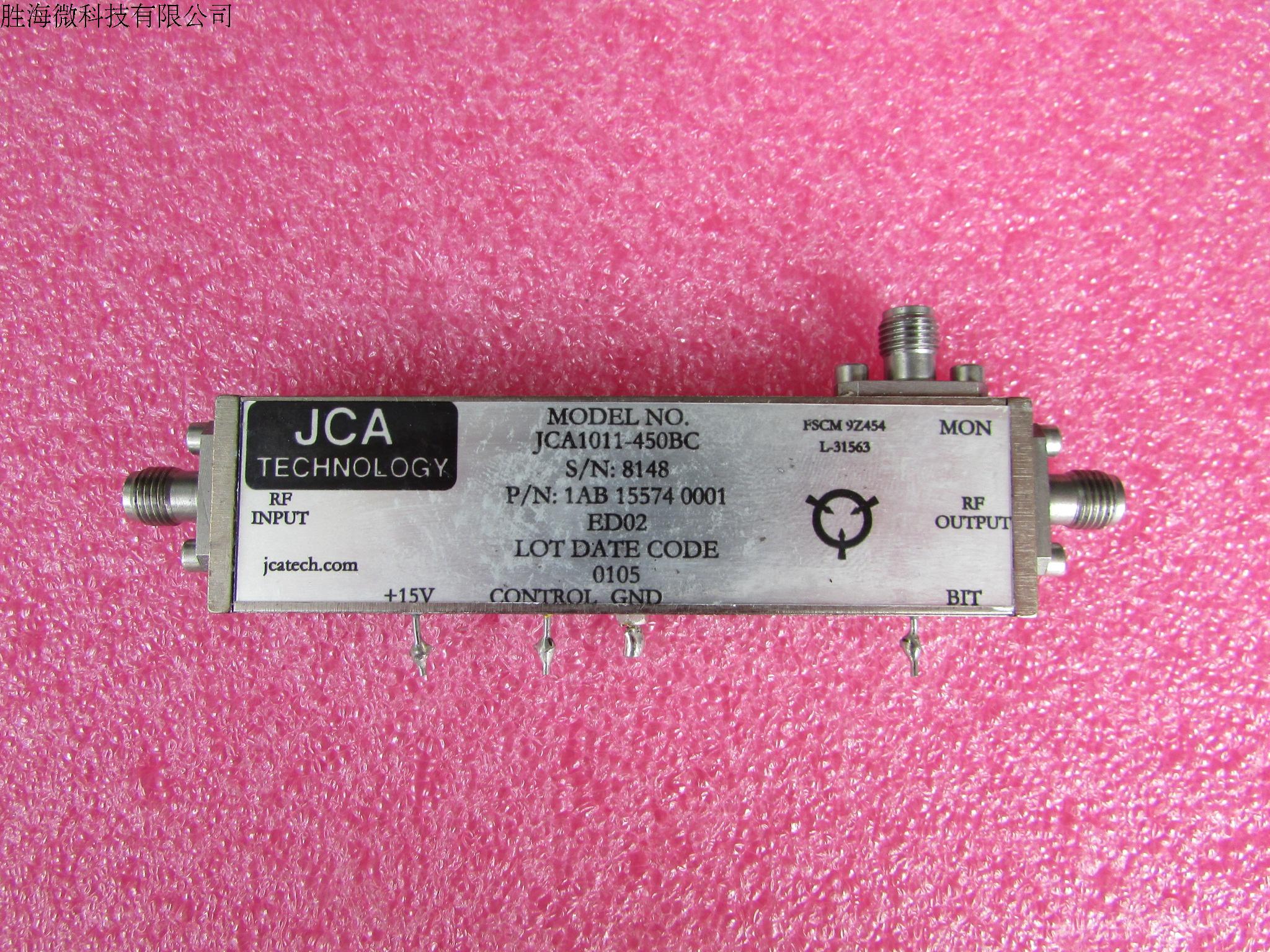 JCA进口 6-12GHz 30dB 27dBm SMA射频低噪声微波功率放大器质量包好，包能用可提供详细测试图工作频率：6-12GHz增益: 30dB噪声系数：1.2dB输出功率: 27dBm TYP工作电压：+15V接头： SMA母增益测试图片，测试的时