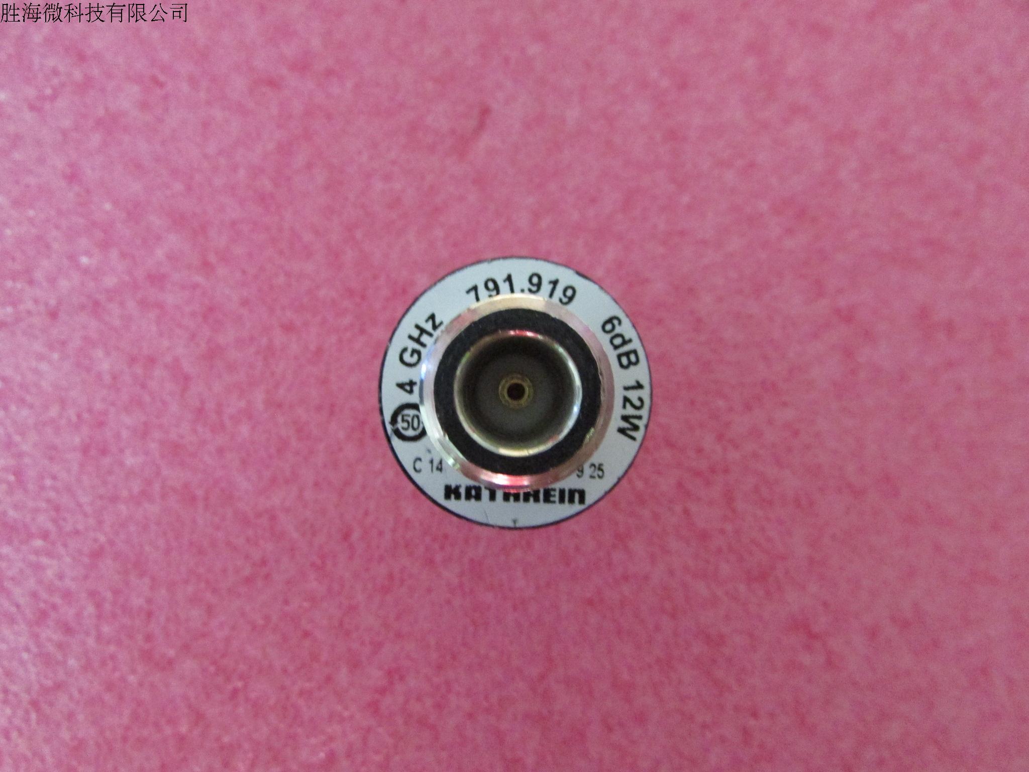 进口 791.919  6dB 6GHz 12W SMA 射频微波同轴固定衰减器 质量包好，包能用  可提供详细测试图  成色好  型      号： 791.919 衰  减  量: 6dB 频      率：DC-6GHz   接       头：N公-N母