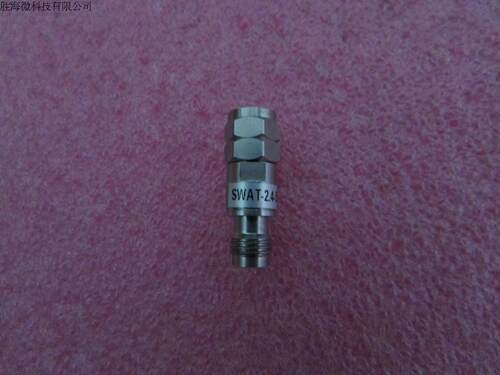 SWAT-2.4-50-3dB DC-50GHz 3dB 1W 2.4mm 射频微波同轴固定衰减器 型号：SWAT-2.4-50-3dB 频率范围：DC-50GHz 衰减值：3dB 功率：1W 接头：2.4mm(f)-2.4mm(m)
