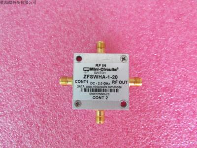 Mini进口 ZFSWHA-1-20  DC-2GHz  SMA SPST 射频微波同轴开关