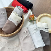 法式 蕾丝花边高腰内裤 女大码 彩田26年新款 抗菌云柔棉莫无痕三角裤