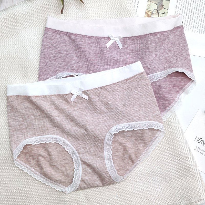 新款塞德纳女士无缝内裤中腰莫代尔全棉抗菌日系学生少女包臀平角