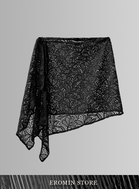 瑜伽裤蕾丝遮屁帘一片式罩裙系带叠穿半身裙女复古不规则围裙屁帘