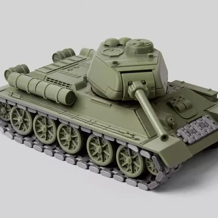 1/48 二战苏联 T34-85坦克创意折叠设计，带你领略别样军事风彩！