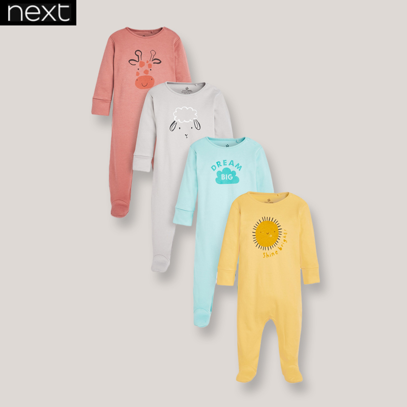 英国next男女宝宝包脚长袖哈衣