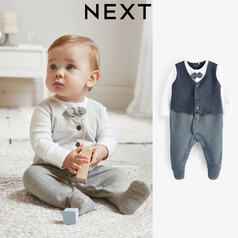 英国next婴儿百天周岁纯棉小礼服