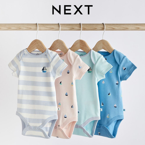 英国NEXT新生婴儿帆船包屁衣爬服