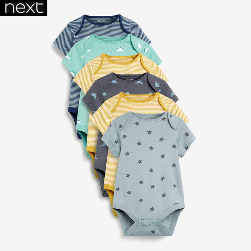 英国next纯棉包屁衣婴幼儿薄款套头爬服星星条纹简约可爱连体短袖,童装/婴儿装/亲子装,连身衣/爬服/哈衣,淘宝优惠券,粉丝福利购,淘宝优惠卷