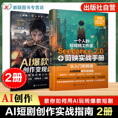 2册 AI爆款短剧创作变现速成本 一个人的短视频工作室 Seedance2.0 剪映实战手册 即梦豆包分镜ai短视频创作全链路 一人全流程闭环