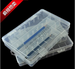 双层透明素描铅笔盒 文具盒 美术用品收纳盒 加大铅笔盒