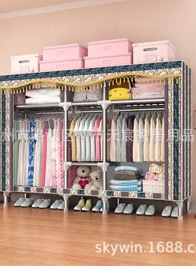 厂家直销布衣柜钢管加粗全钢架钢架P挂衣架C215/2055送手套并优速