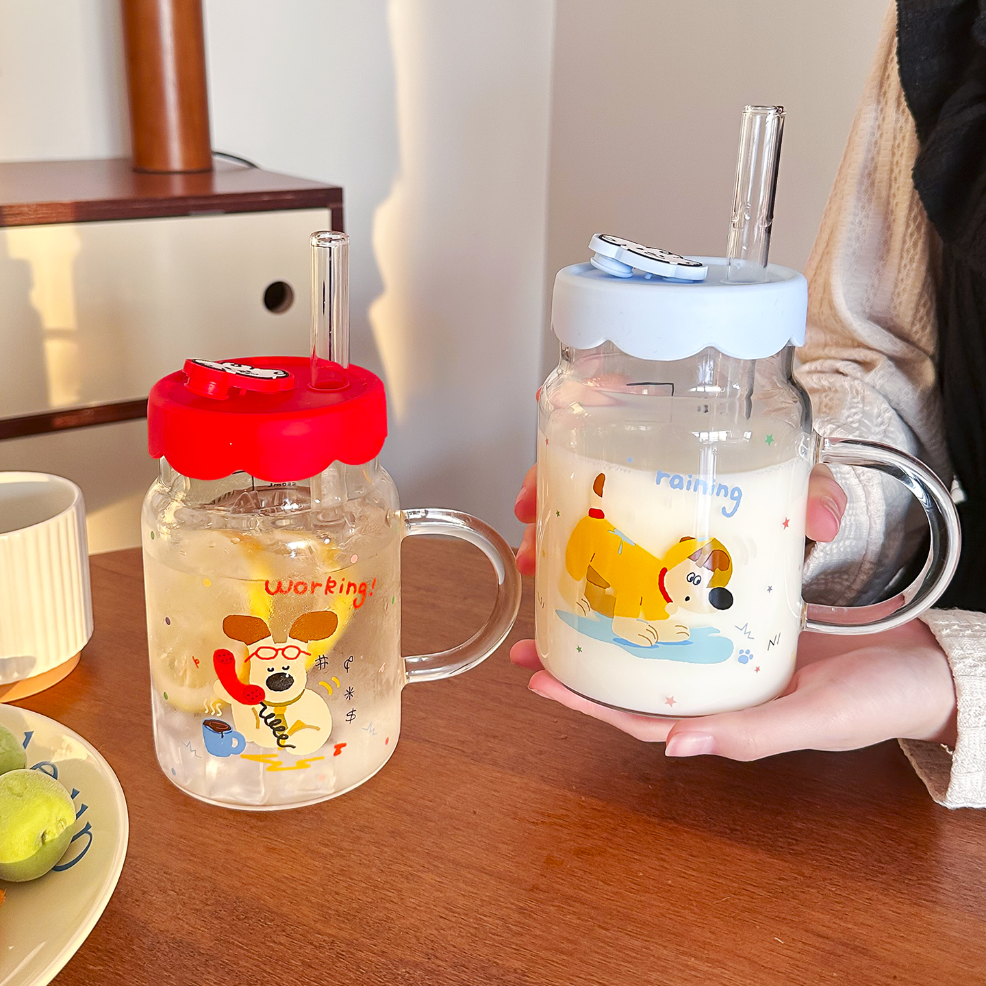 高硼硅玻璃杯女生高颜值大容量