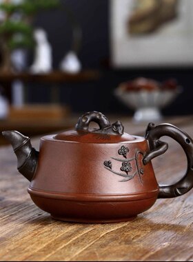 库存老壶正宗宜兴紫砂壶名家全手工壶大容量泡茶壶功夫茶具松竹梅