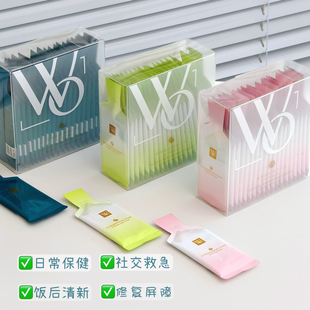 口腔清洁饭后清新口气女 华熙生物WO玻尿酸屏障漱口水便携条状盒装