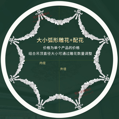 仿石膏雕花装饰造型pu背景墙