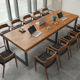 新款 实木办公桌会议桌长桌简约现代台式 电脑桌会议室条形长条带穿