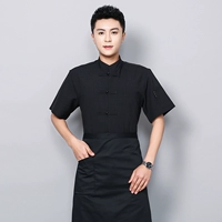 Черный фартук, короткий рукав