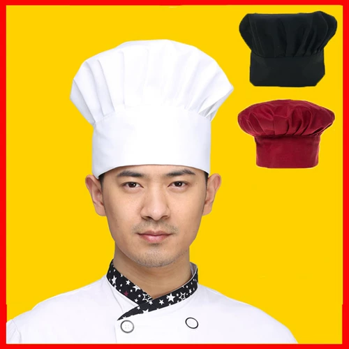 Fast Restaurant Chef hat hat hit witchen черная хлопковая шляпа, грибная шляпа тьма