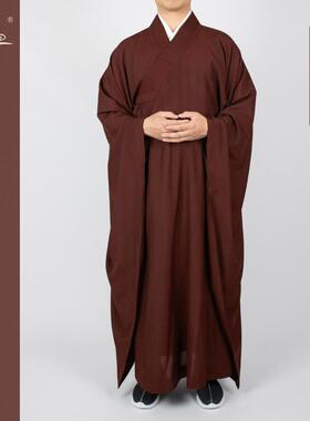 新款僧服台麻广袖海青男女僧人居士服姜黄色宽袖海清僧衣不透大袖